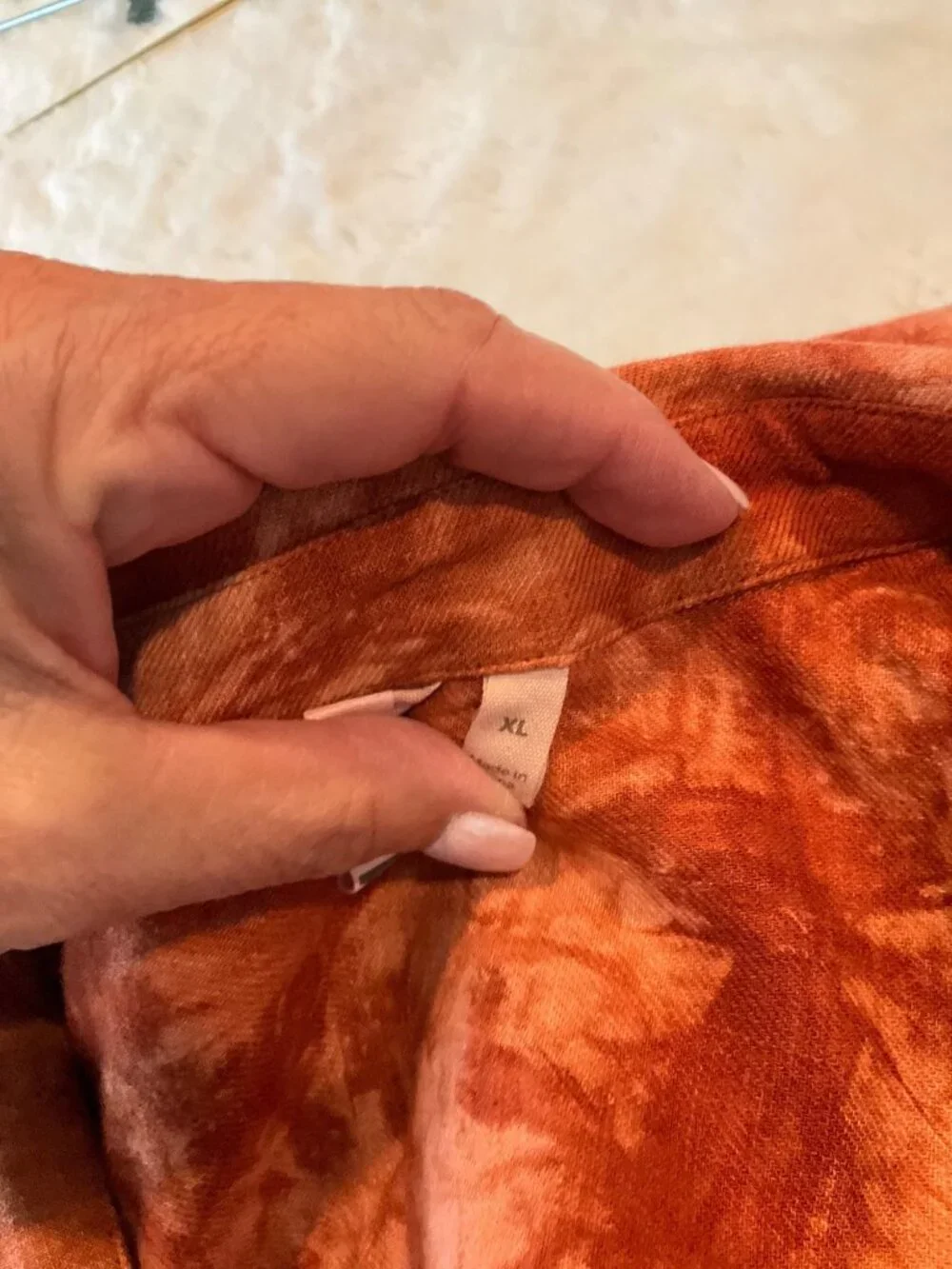 Soft Surroundings XL Burnt Orange Linen Blend Midi Tunic Dress